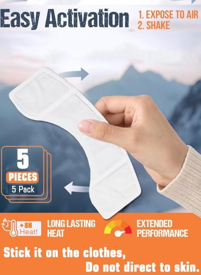 Hodaf 5 pcs Shoulder and Neck Warmer Patch – Disposable Hot Therapy Packs for Neck & Shoulder – Up to 8 Hours of Heat Long Lasting & Discomfort Relief for Winter Outdoor Work, Sports Activities - Image 3